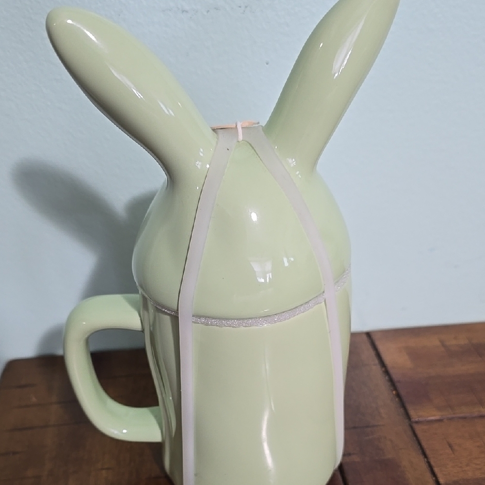 Rae Dunn Mint Bunny Kisses Mug - Picture 3 of 4